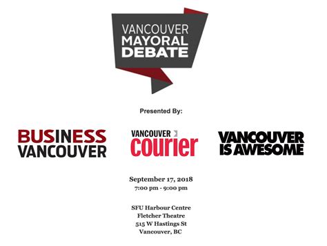 Vancouver Mayoral Debate September 17 Viewpoint Vancouver