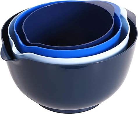 Amazon Boxedhome Nesting Plastic Mixing Bowl Set With Pour Spout