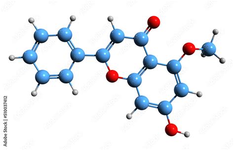 3d Image Of Alpinetin Skeletal Formula Molecular Chemical Structure Of Phytochemical Isolated