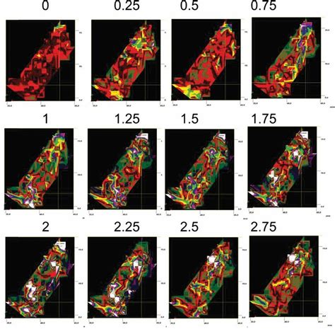 Horizontal Sections Of The Gpr Survey Along Depth With The Step Of