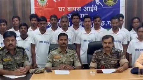 Chhattisgarh 23 Naxalites Including 7 Women Surrender In Dantewada