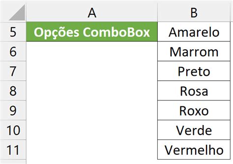 ComboBox VBA Como Criar Lista Suspensa Personalizada