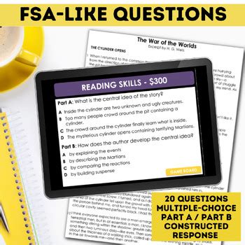 FSA Reading PowerPoint Game Fiction Jeopardy Test Prep TPT