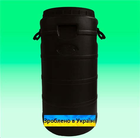 Бочка пластикова технічна чорна бідон 40 л широка горловина: ціна 400 ...