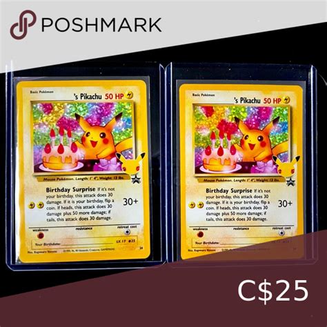 Pokemon Celebration Pikachu Pc Birthday Surprise Th Birthday