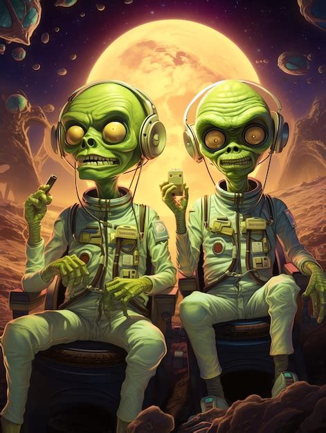 Premium Photo Alien And Human Astronauts On A Joint Space Mission Sci