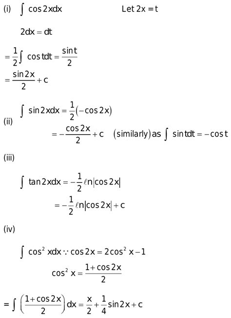 Integral Of Cos X Sin X Tan X Cos Square X Sin Square X