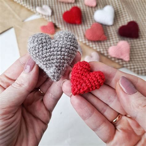 Amigurumi Heart Crochet Pattern Keychain Amigurumi Heart Size Diy