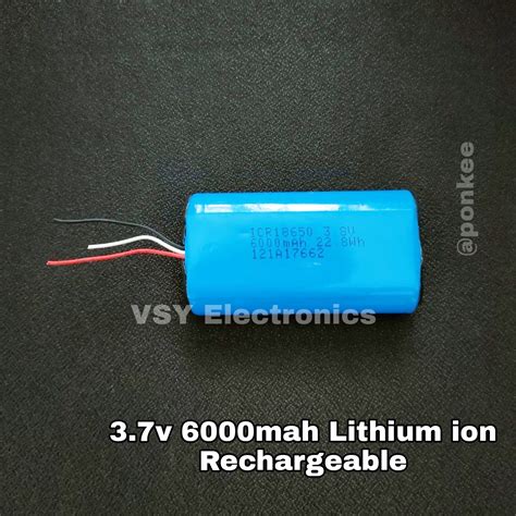 3 7v 6000mah Lithium Ion Rechargeable Device Battery With BMS