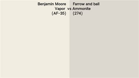 Benjamin Moore Vapor AF 35 Vs Farrow And Ball Ammonite 274 Side By