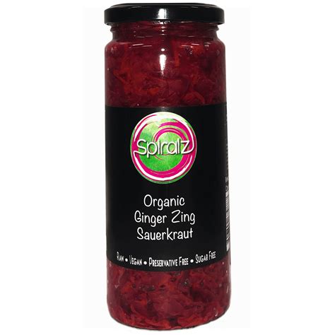 Spiralz Ginger Zing Sauerkraut 430g FIG Organic Pantry