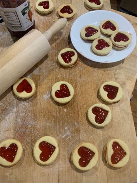 Linzer Strawberry Heart Cookies Sincerely Marie Designs Recipe In