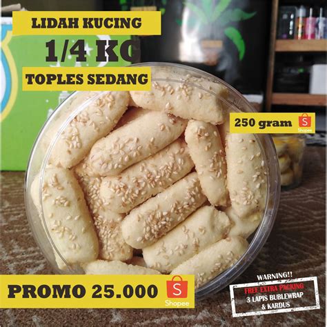 Jual Kue Kering Lidah Kucing Gr Toples Kue Kering Gram Kue