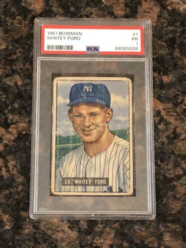 1951 Bowman Whitey Ford 1 Baseball Card PSA 1 EBay