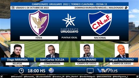 Puntaje Ideal On Twitter ⚽ Clausura2022 🇺🇾 Fenix Vs Nacional 🎙