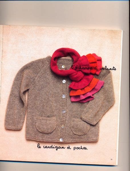 Cardigan Con Le Tasche Anni Sciarpetta Volant Baby Knitting