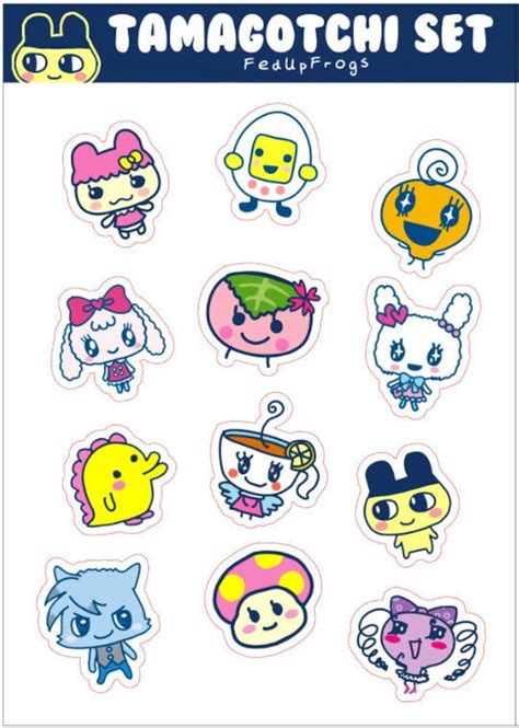 Tamagotchi Sticker Set Varios Personajes Tama Gen 1 Gen 2 Etsy