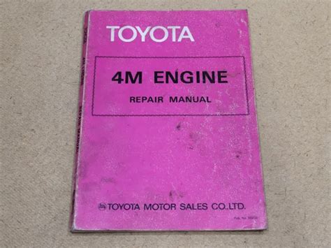 Manuale Di Riparazione Motore Originale Toyota M Eur