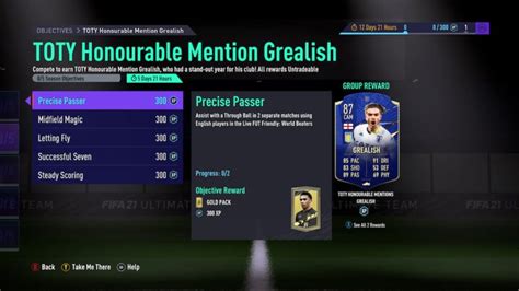 FIFA 21 How To Complete TOTY Honorable Mentions Jack Grealish