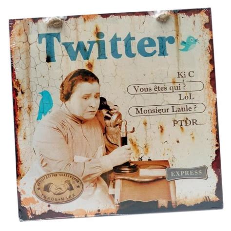 Plaque Décorative Twitter Lol En Métal Décoration Murale Style Publicitaire Ancienne Loft