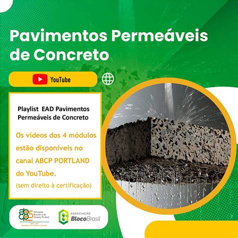 Pavimento Permeável de Concreto no YouTube PORTAL ABCP