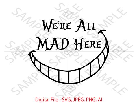 We Re All Mad Here We Re All Mad Here Svg Alice In Etsy