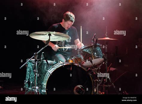 Norway, Oslo - April 27, 2018. The American rock band Protomartyr performs a live concert at Blå ...