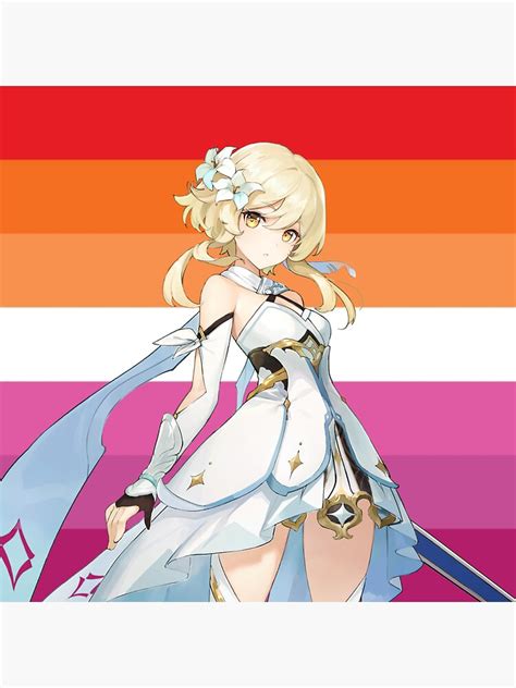 Lumine Lesbian Flag Sticker By Noellevine Redbubble