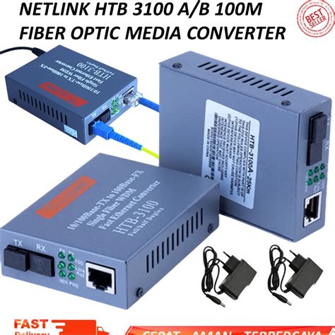 Jual Harga Promo Netlink Htb 3100 Fiber Optical Media Converter Rj45