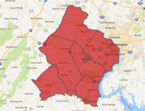 Northern Virginia County Map Virginia Map