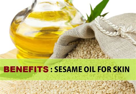 Sesame Oil Benefits for skin