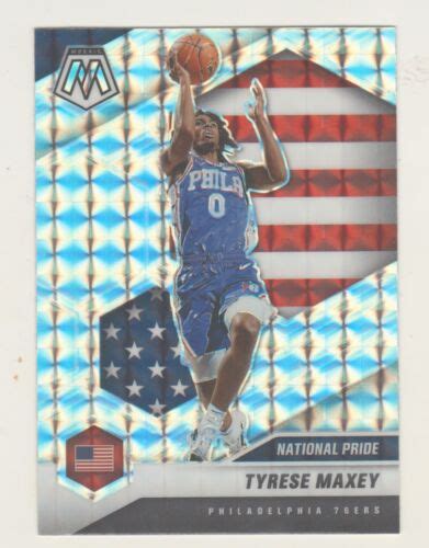 2020 21 Panini Mosaic NATIONAL PRIDE SILVER MOSAIC PRIZM TYRESE MAXEY