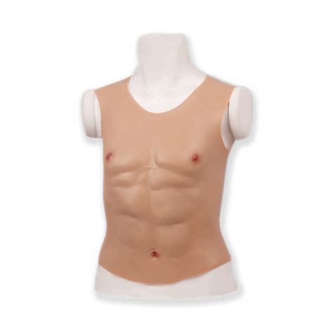 Buy Silicone Muscle Suit Realistic Silicone Male Chest Half Body Muscle