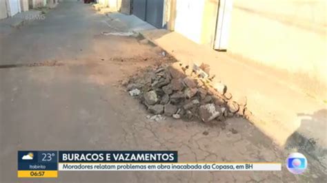 Moradores Da Regi O Norte De Bh Reclamam De Obra Inacabada Da Copasa