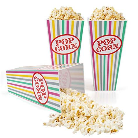 Tebery Lot de 15 boîtes à popcorn réutilisables en plastique avec