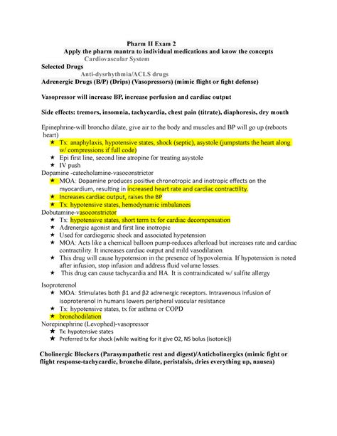 Pharm Ii Study Focus Examfor Now Pharm Ii Exam Apply The Pharm