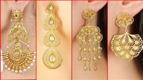 2019 Outstanding Gold Earrings Designs Images Latest Gold Earrings Collection Youtube