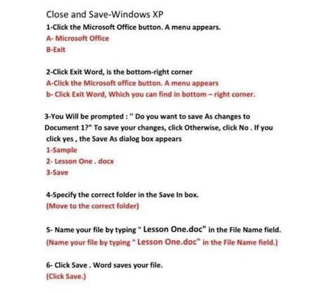 close  save windows xp  click  microsoft cheggcom