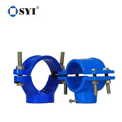 Galvanized Cast Iron Di Saddle Pipe Clamp For PVC UPVC Pipes Saddle