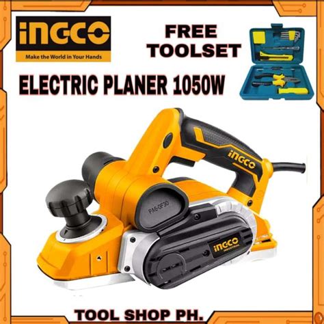 INGCO Electric Planer 1050W 82mm PL10508 With Free Toolset Lazada PH