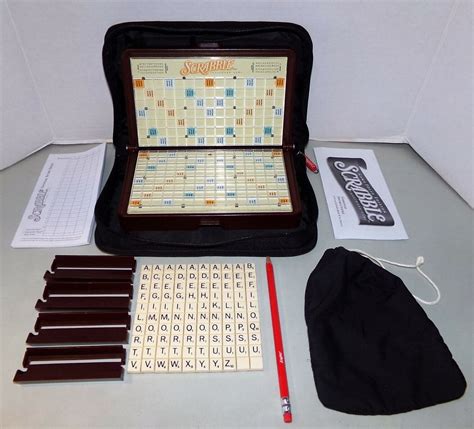 Scrabble Game Folio Edition Crossword Game Travel Zippered Case