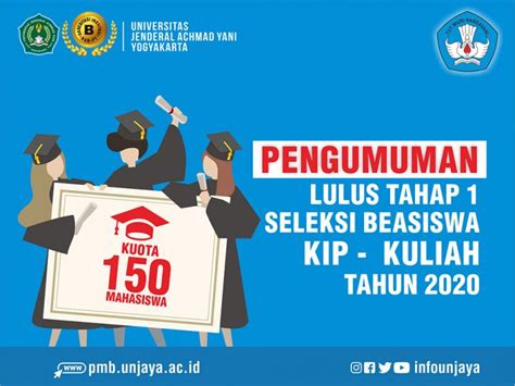 Pengumuman Lulus Seleksi Tahap 1 KIP Kuliah Unjani Yogyakarta