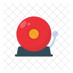 Red Fire Alarm Bell Icon - Download in Flat Style