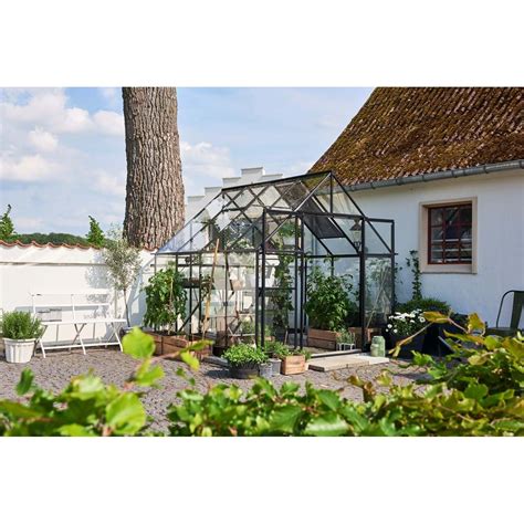 Halls Qube Greenhouse Black Toughened Glass F Steam