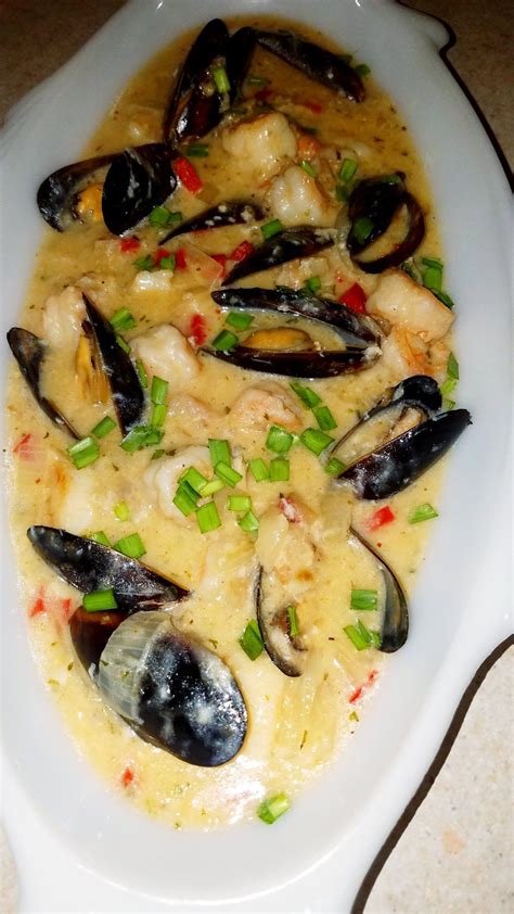 Seafood Medley In A Garlic Cream Sauce Artofit