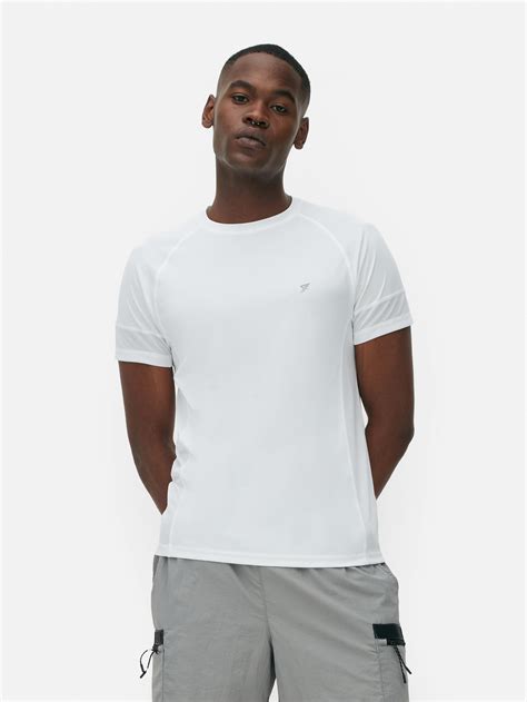 T shirt de sport à manches courtes Blanc Homme Primark