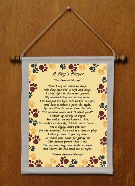 A Dog's Prayer (male owner) - Personalized Wall Hanging (816-1) - Plaques & Signs