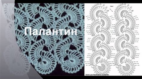 Палантин Схема вязания. - YouTube