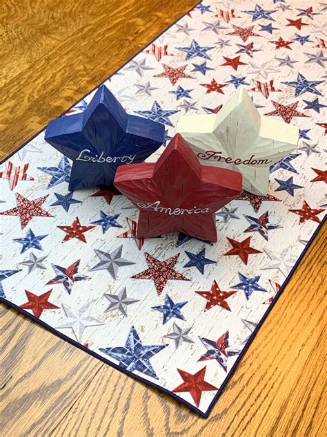 Patriotic Table Runner July Fourth Table Runner Fourth Of Etsy In