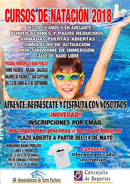 Abierto El Plazo De Inscripción Para Los Cursos De Natación De Verano